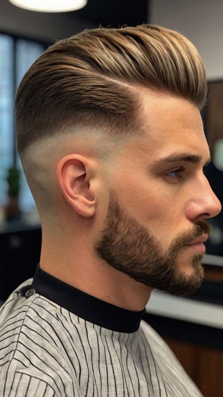Corte masculino pompadour