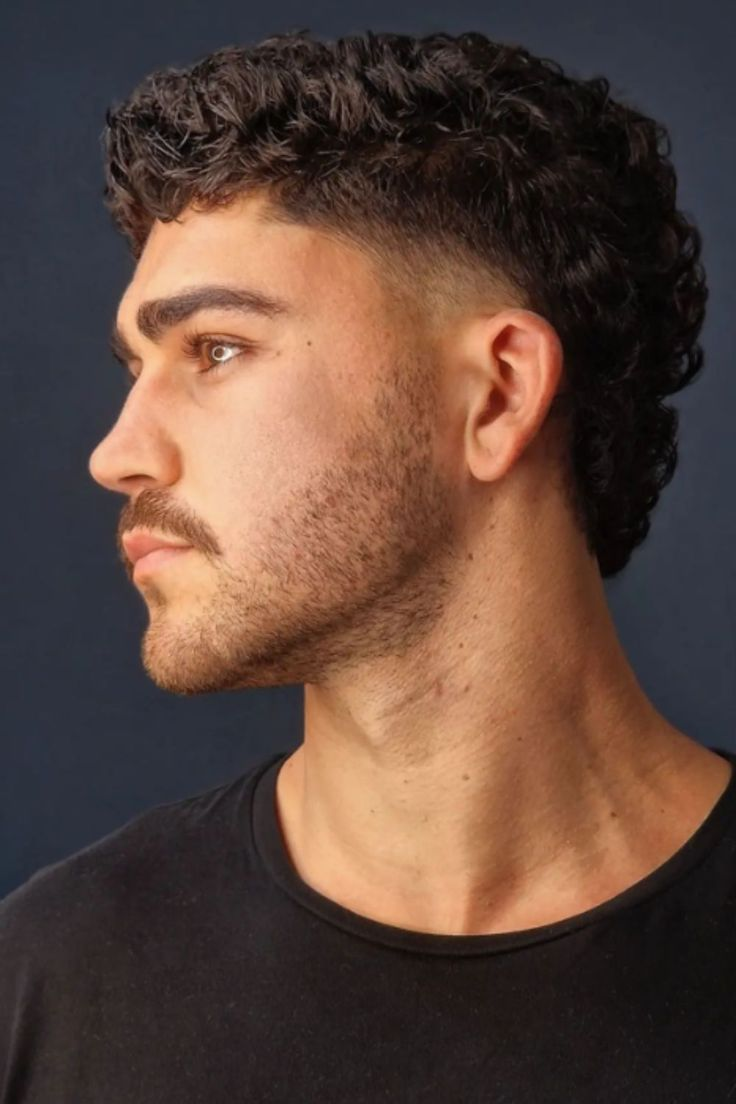 corte mullet em cabelo ondulado
