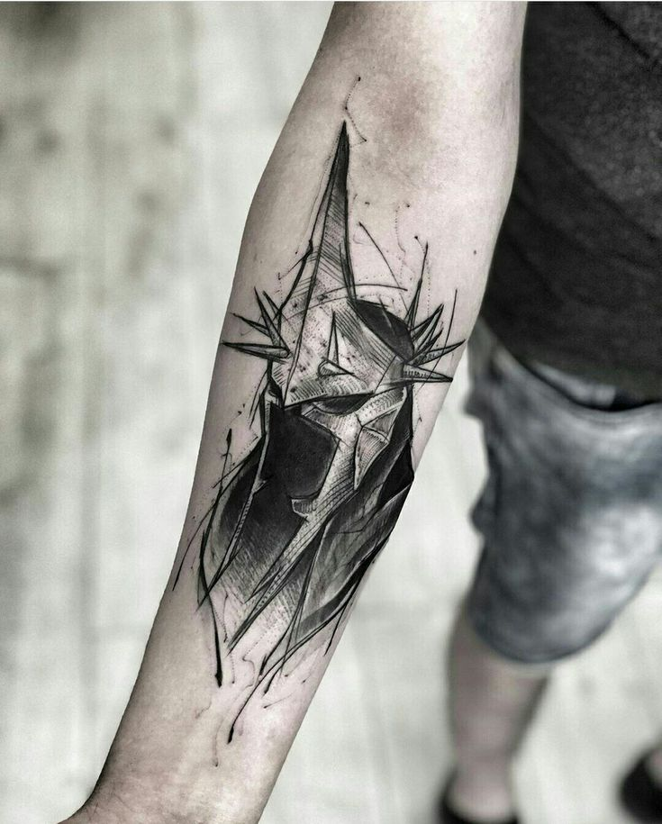 Tatuagem masculina estilo rascunho